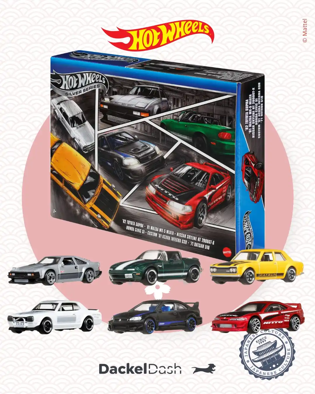Image from DackelDash: Este é o Hot Wheels Mattel Silver Series Streets of Japan Pack com 06 ...