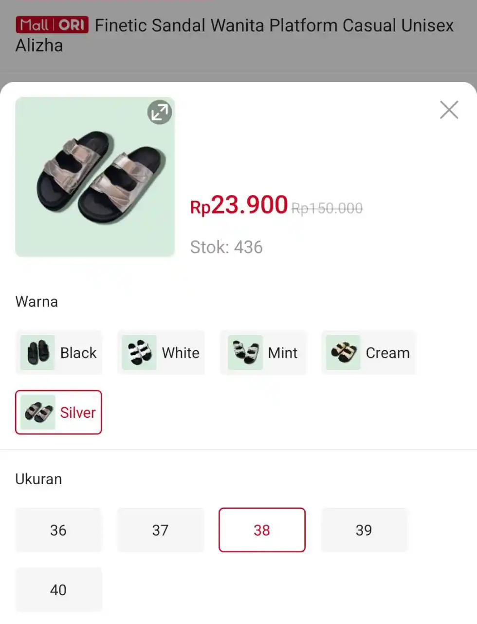 Image from SiCode Voucher + Hidden GEM Shopee: Finetic Sandal Wanita Platform Casual Unisex Alizha Normalnya 54rb ...