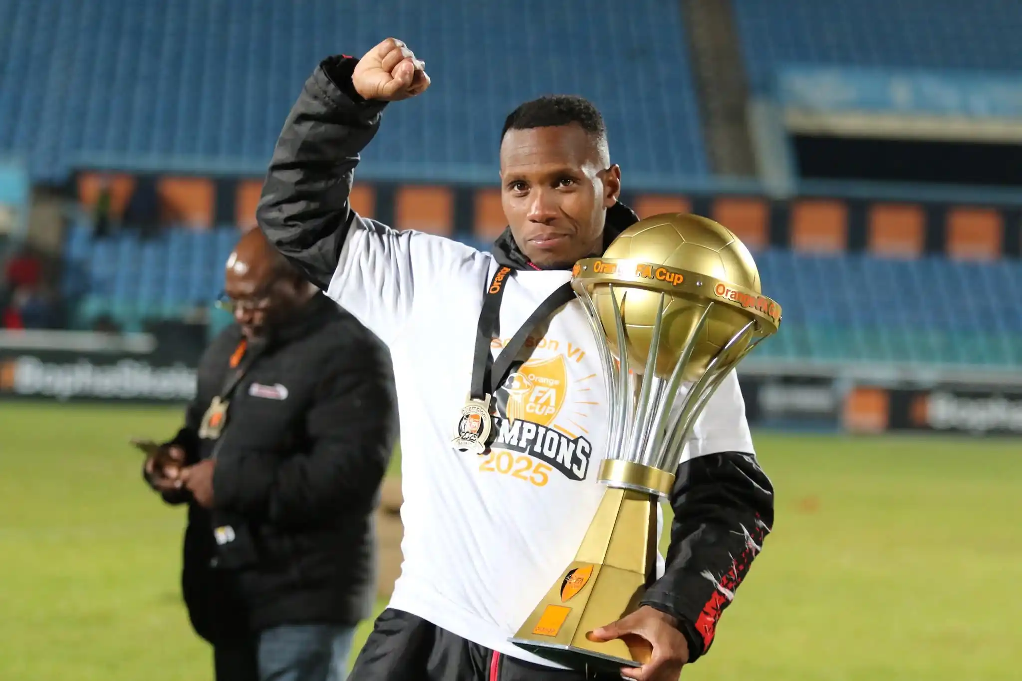 Image from bhorafrika: *Former Warriors and Highlanders midfielder Nqobizitha Masuku scoops t...