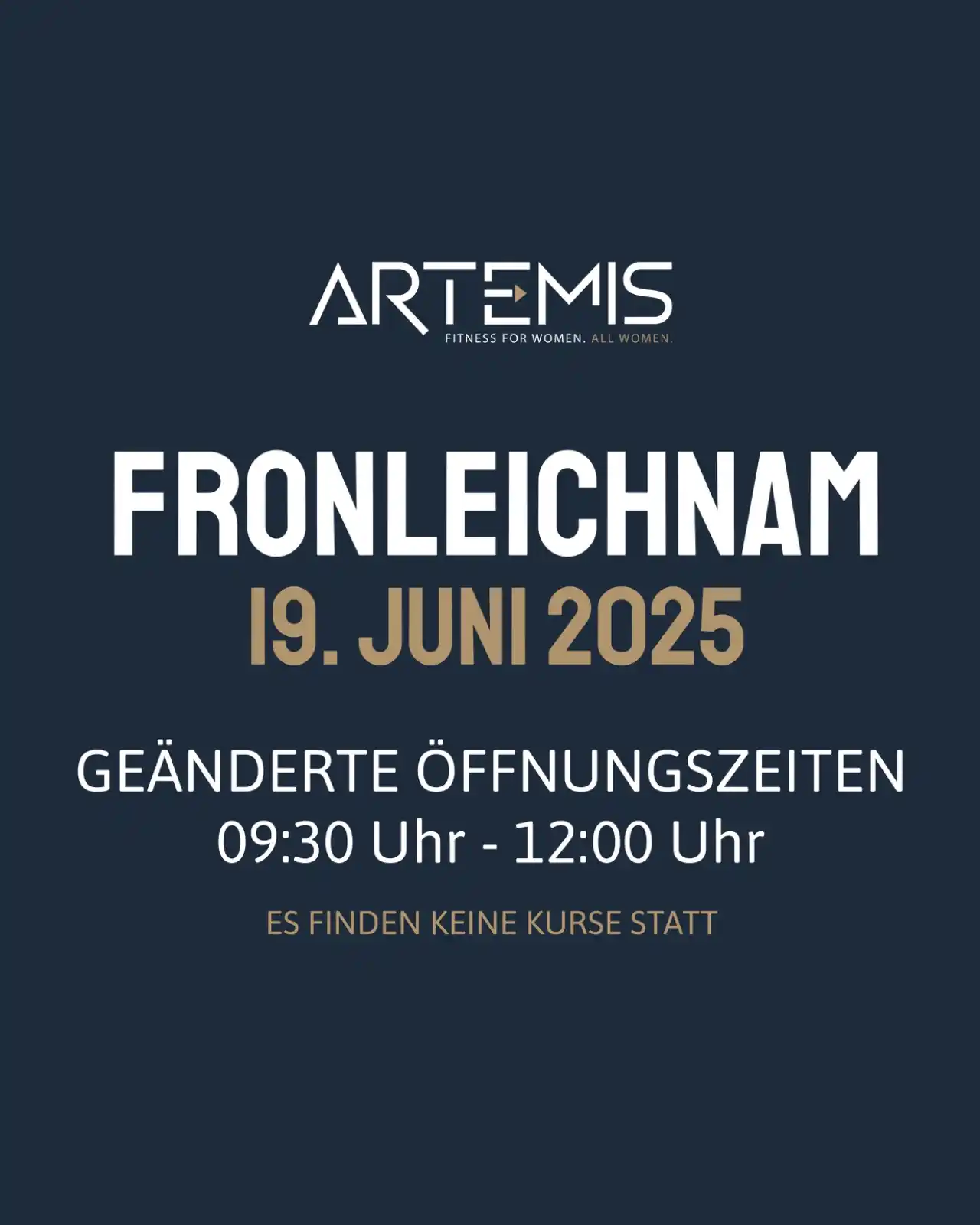 Image from ARTEMIS FITNESSCLUB Püttlingen🏹🌙: 🌙 Fronleichnam = Feiertag = Special Times Am Donnerstag, 19.06., hab...