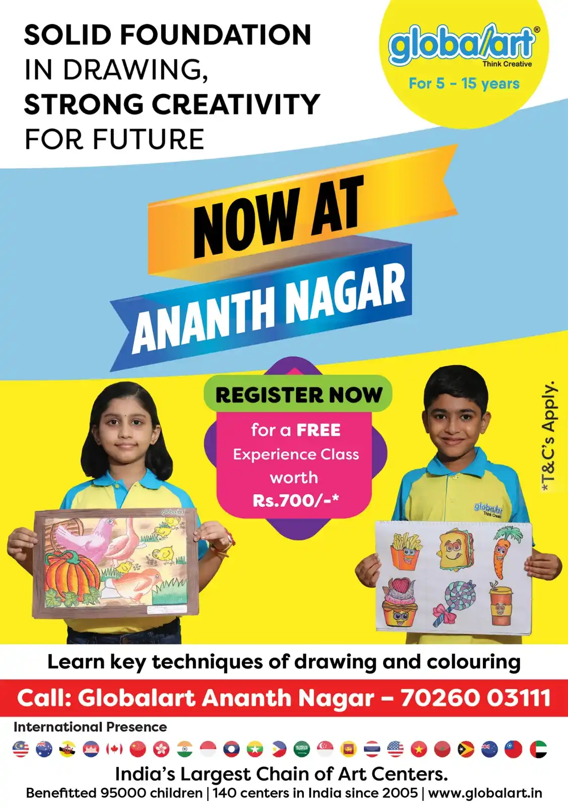 Image from Electronic City Credence: *Globalart is now in Ananth Nagar!* Build a solid foundation in drawi...