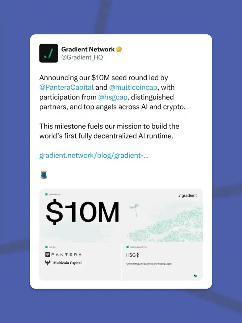 Image from DEYINKA UPDATE ZONE: Gradient Network has just raised $10M led by Pantera Capital and Multi...