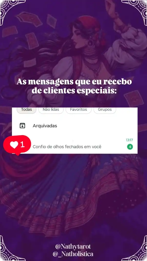 Image from Nathy Tarot: Gratidão pelo apoio de sempre!...