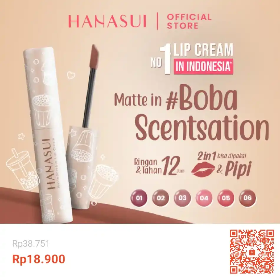 Image from SiCode Voucher + Hidden GEM Shopee: Hanasui Mattedorable Lip Cream Boba Brown sugar normal 38rb https...