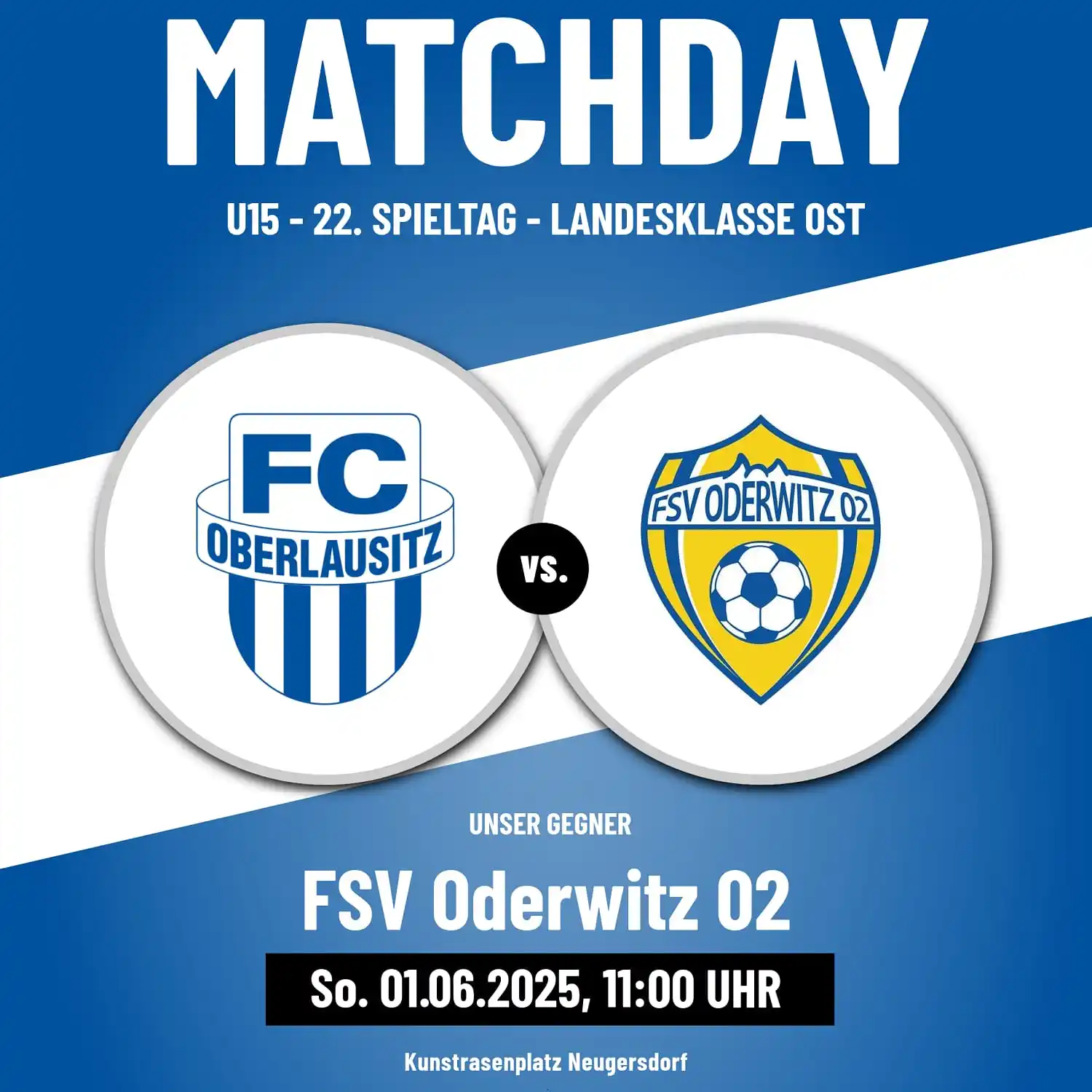 Image from FC Oberlausitz Neugersdorf e.V.: ⚽️💙🤍 HEIMSPIELTACH !!! U15 !!! <a class="text-blue-500 hover:underli...