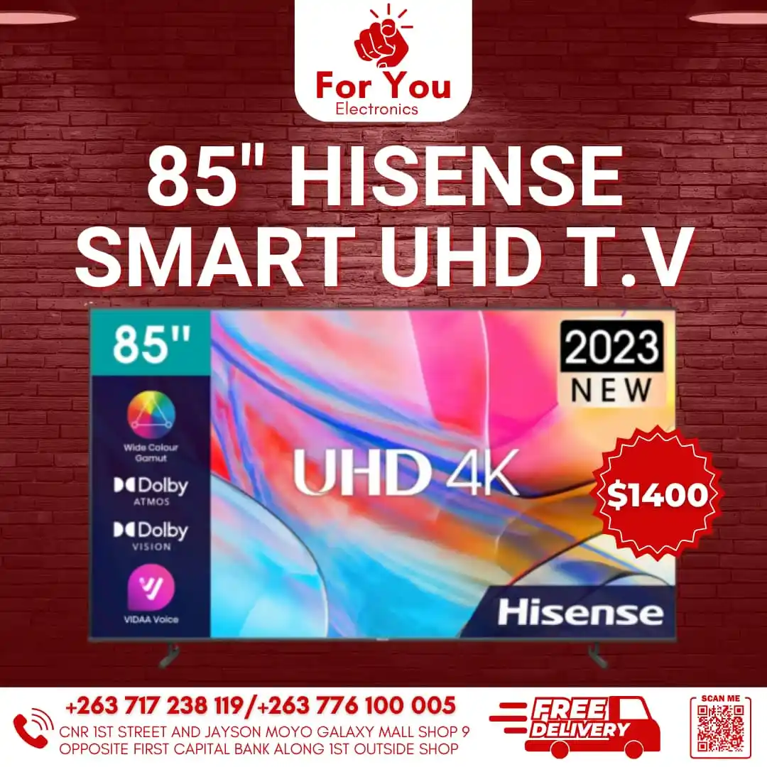 Image from For You Electronics: 📺 Hisense 85" – Go Big, Stay Smart! 🔥 🌟 Massive 85” 4K UHD Display...