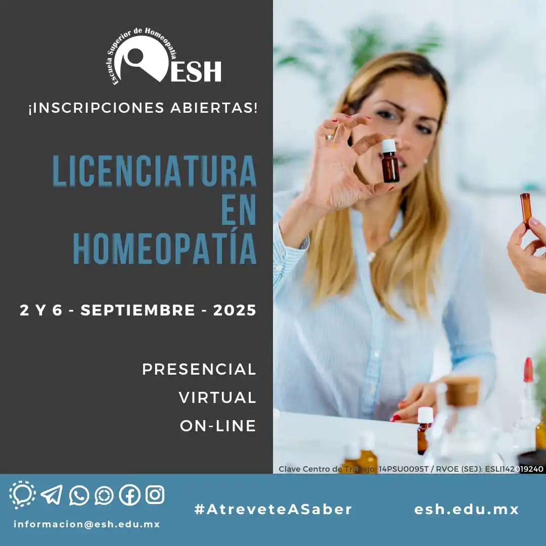 ESH. Escuela Superior De Homeopatía. post
