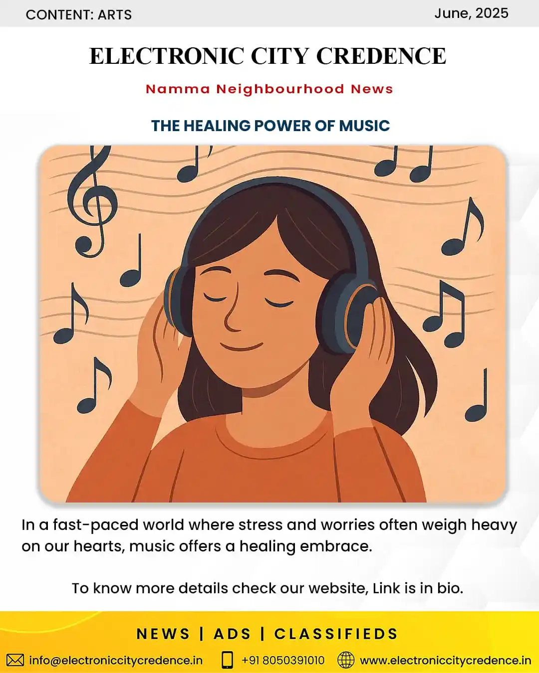 Image from Electronic City Credence: https://electroniccitycredence.in/the-healing-power-of-music/...