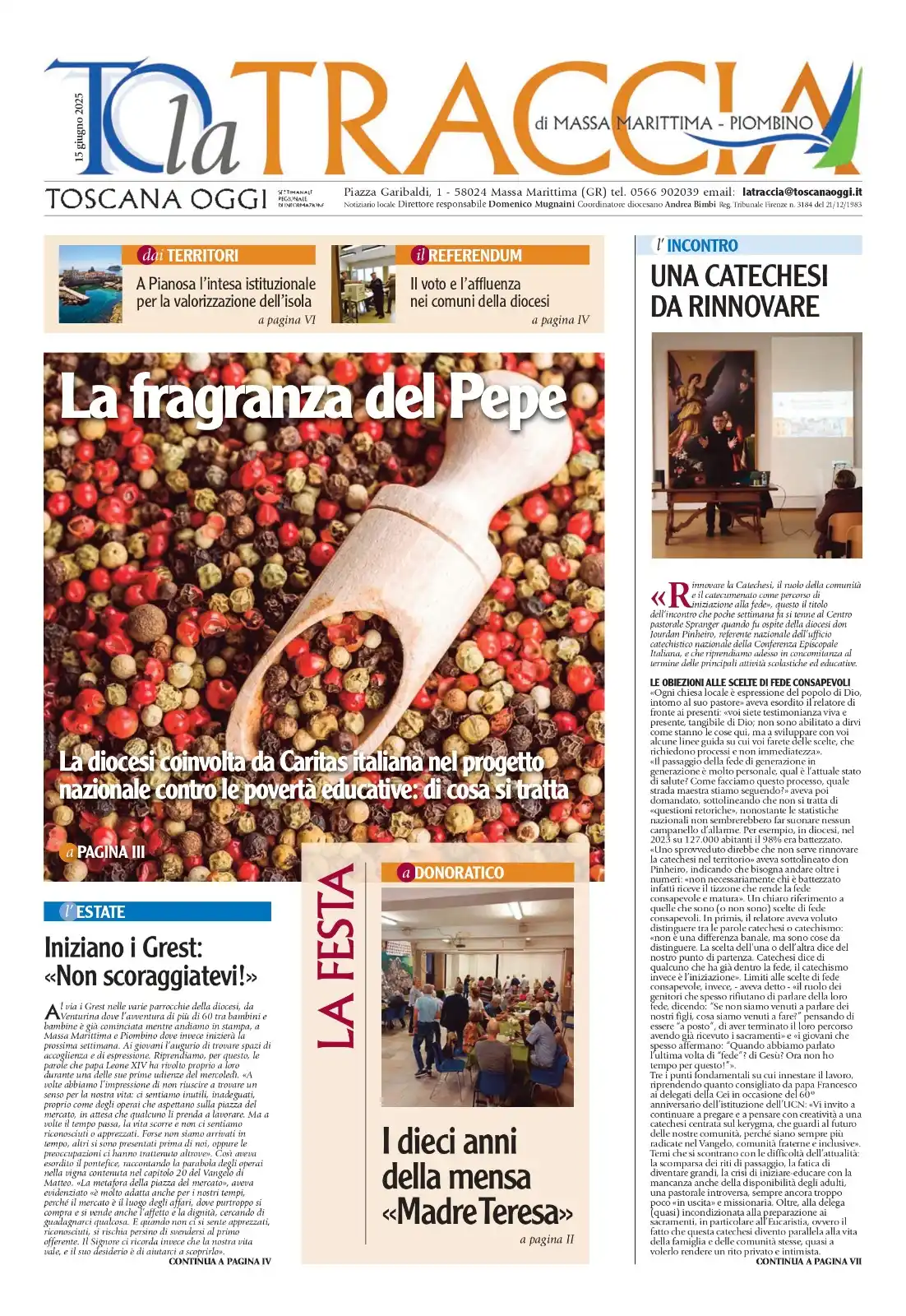 Image from Diocesi Massa Marittima - Piombino: Il settimanale diocesano su _Toscana Oggi_ Edizione *Domenica 15 giugn...