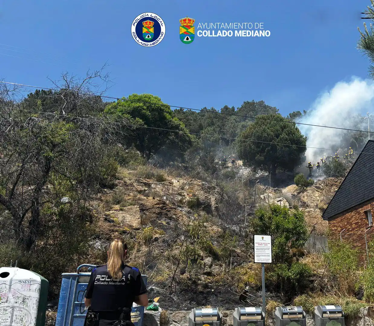 Image from Información Collado Mediano: 🚨 Incendio en Collado Mediano El incendio del pasado domingo 8 de jun...