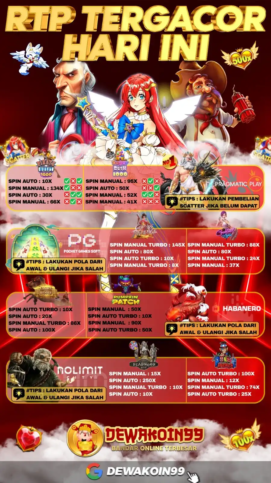 Image from Dewakoin99 : *INFO POLA GACOR HARI SELASA, 17 JUNI 2025 DER*👍💰🥶 *YOK DI GASS TIP...