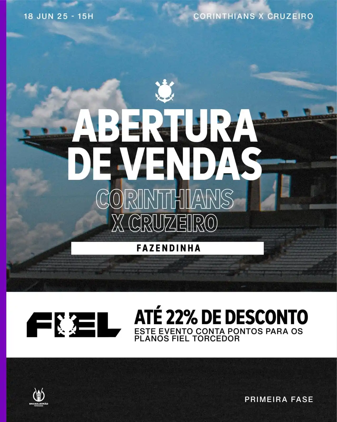 Image from Corinthimão 3.0 🦅: INGRESSOS PARA O JOGO CONTRA O CRUZEIRO! Fem   Confira os detalhes da ...