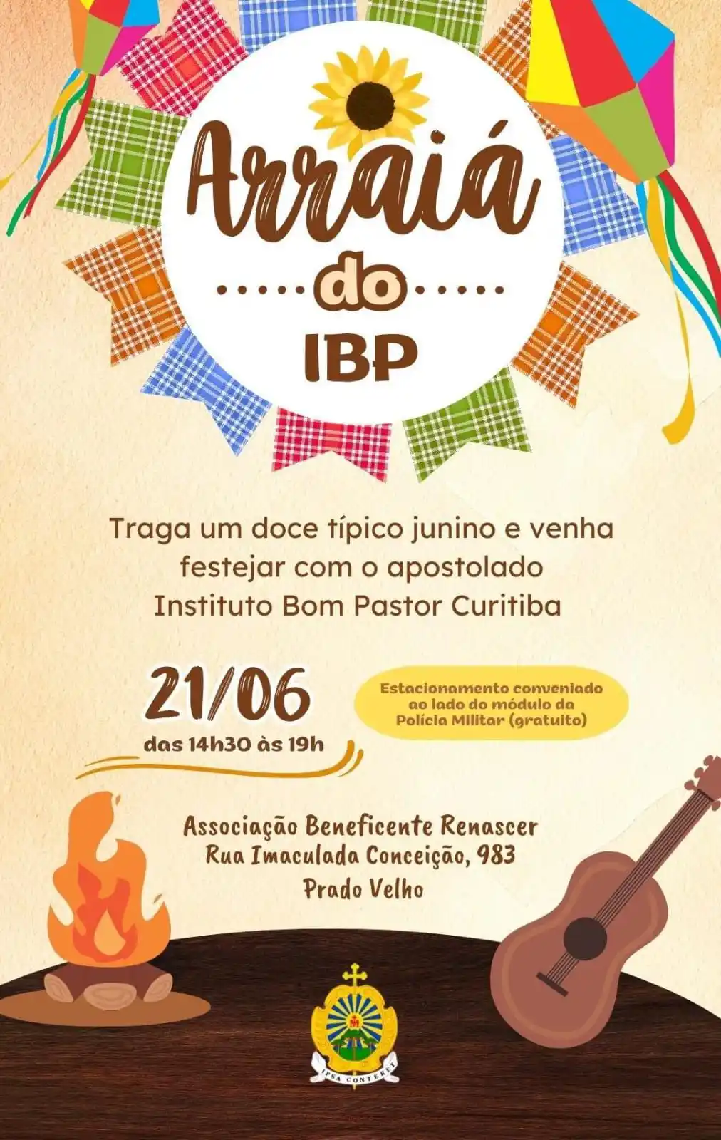 Image from @salvemariasm: *INSCRIÇÃO FESTA JUNINA- IBP CURITIBA 2025*🌽 Prepare a camisa xadrez...