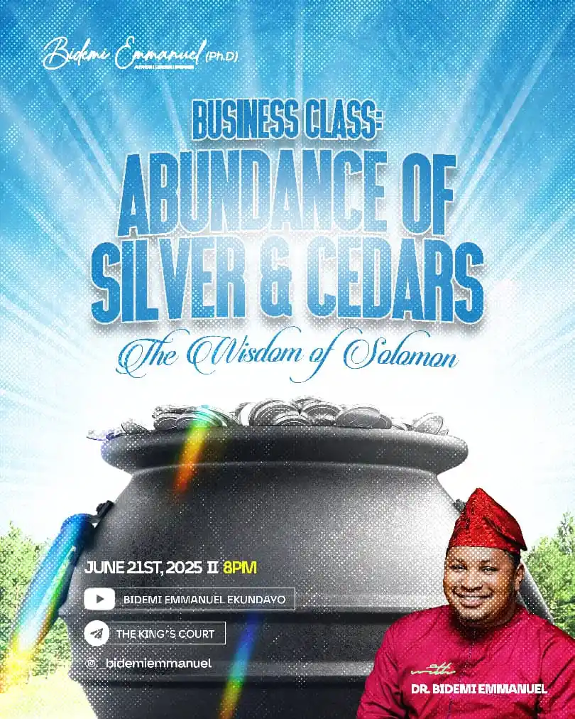 Image from Dr Bidemi Emmanuel Ekundayo: it's about that time we have a business and finance talk this is goin...