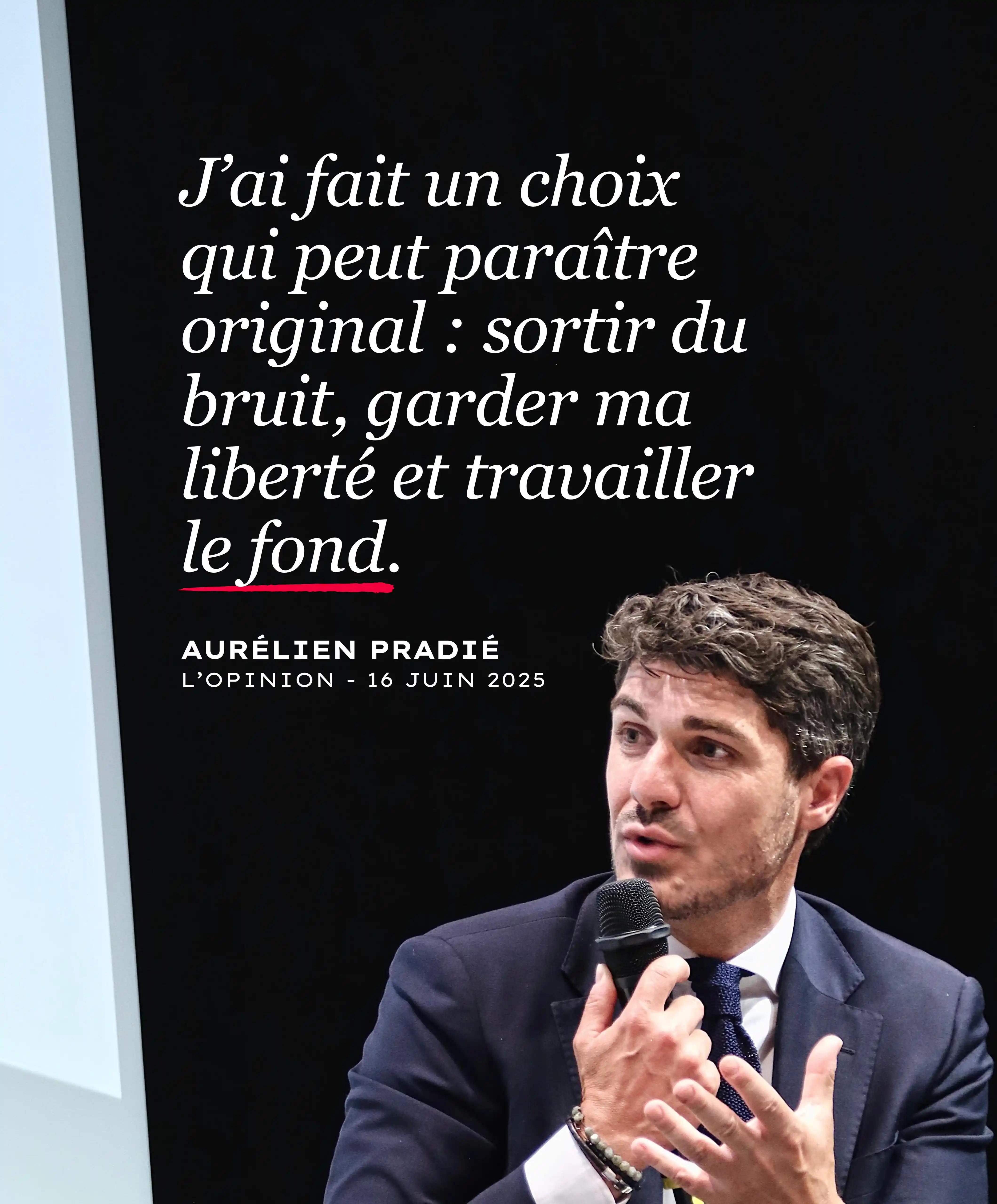 Image from Aurélien Pradié: J’ai fait un choix qui peut paraître original : sortir du bruit, garde...