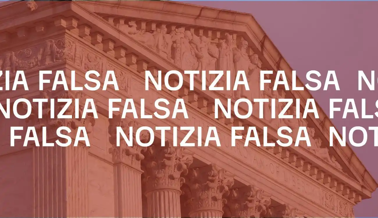 Image from Facta.news: *La Corte Suprema USA non ha stabilito che i vaccini anti-Covid sono “...