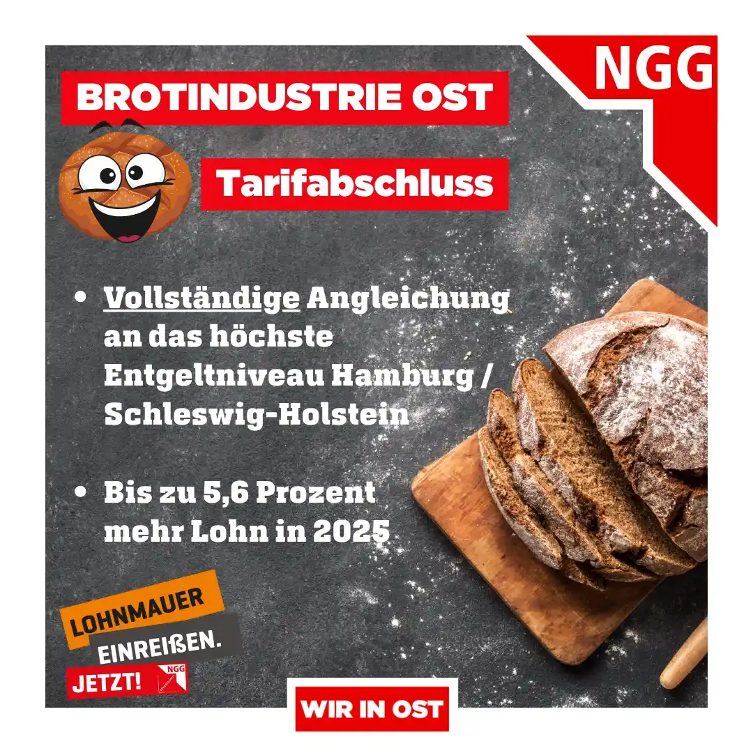 Image from NGG Ost: 🧱*Lohnmauer in der ostdeutschen Brotindustrie in erster Tarifverhandl...