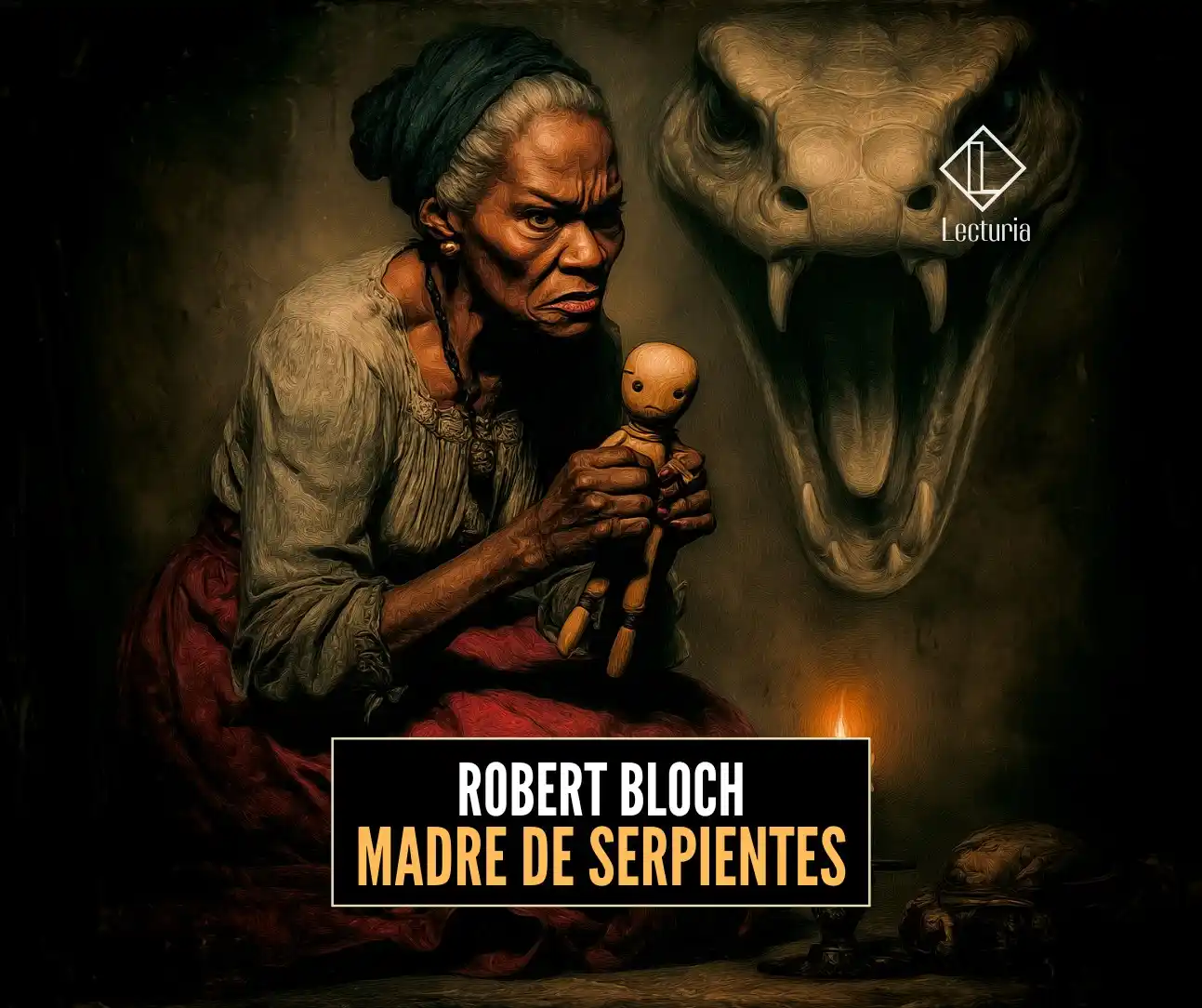 Image from Lecturia : Biblioteca de relatos: «Madre de serpientes» (Mother of Serpents) es un cuento de Robert Bloc...