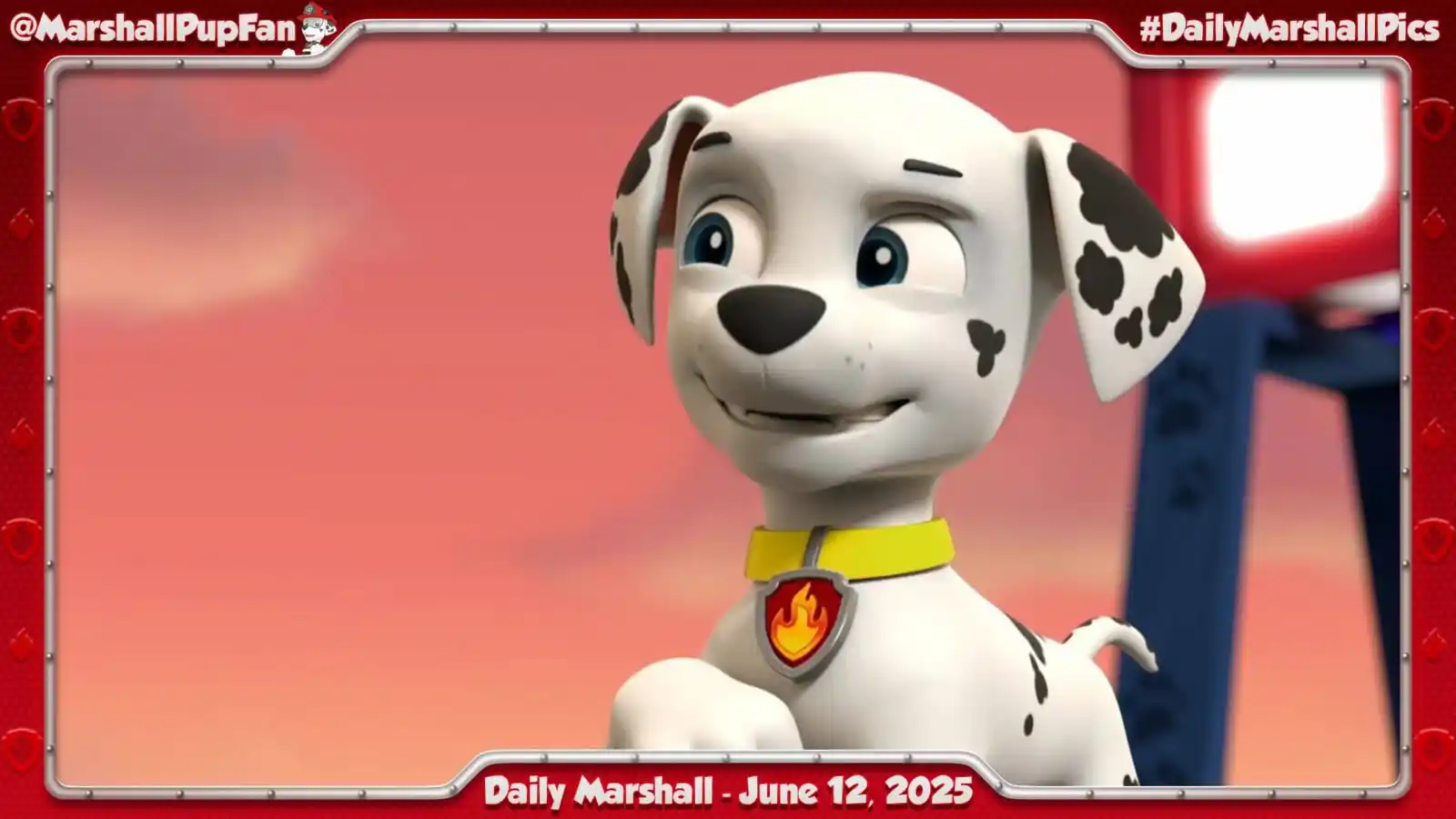 Image from ❤️🐾🔥Marshall Dalmatian❤️🐾🔥: Marshall Pup Fanatic (Twitter) Daily Marshall – 12. Juni 2025 <a clas...