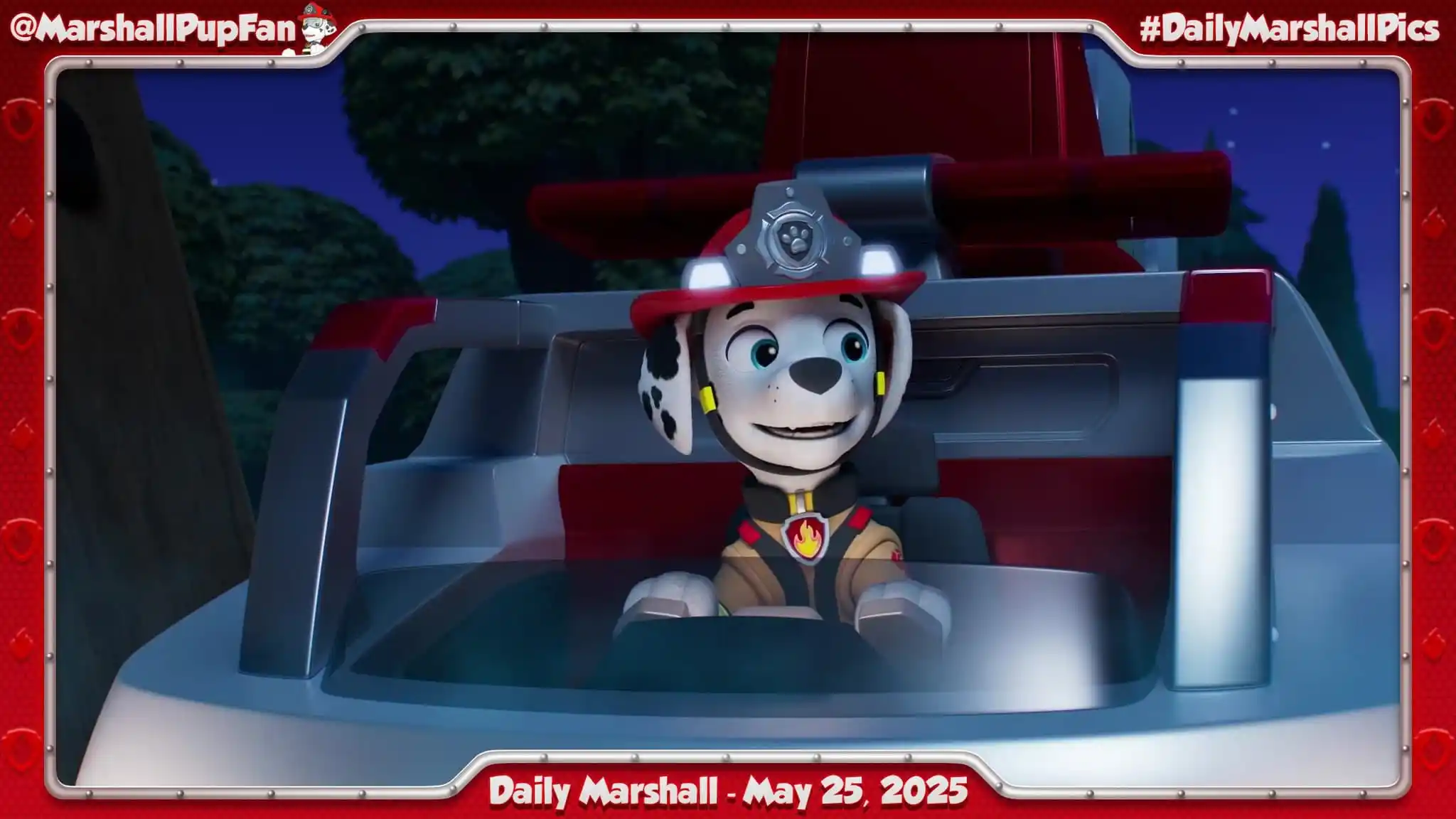 Image from ❤️🐾🔥Marshall Dalmatian❤️🐾🔥: Marshall Pup Fanatic (Twitter) Daily Marshall - May 25, 2025 <a class...