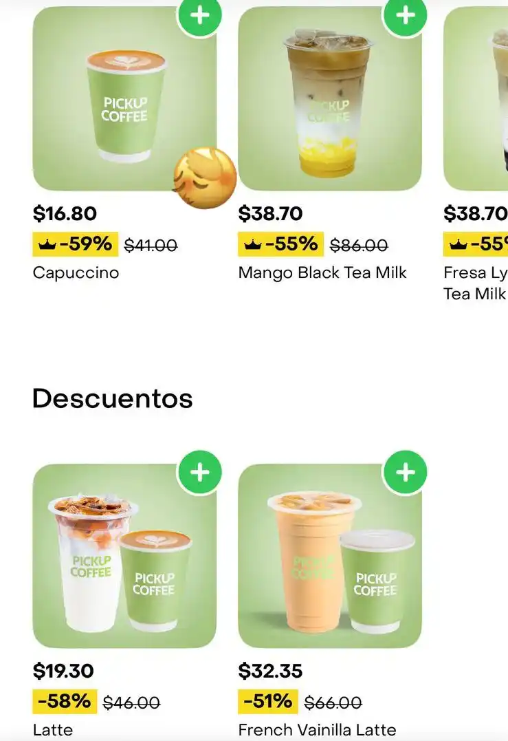 Image from Rappi CDMX: *Martes, ya casi viernesss bandaaa!*🤪 Cafecito de *Pick Up Coffe* co...