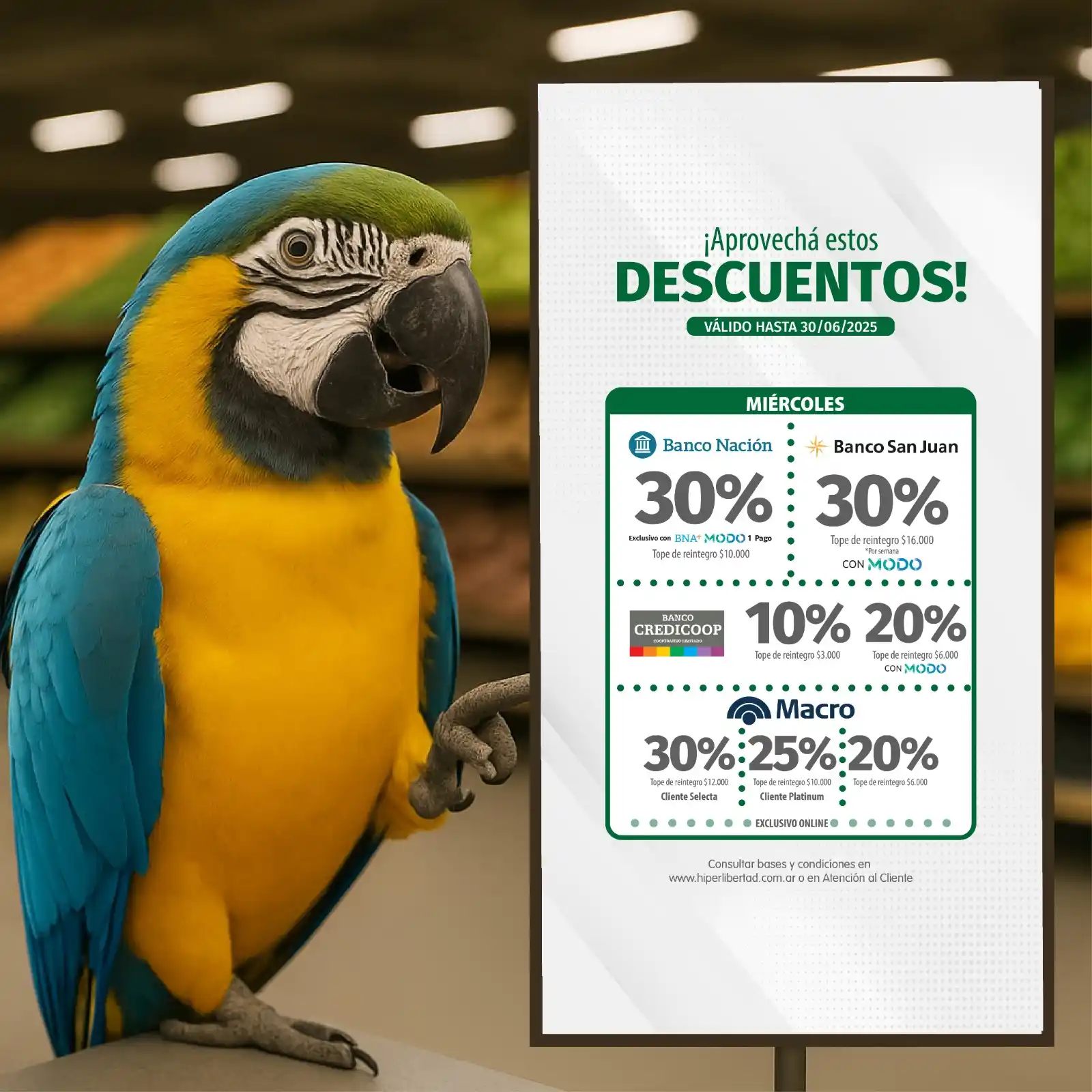 Image from Fresh Market Libertad: 🦜💅 Mi amor… es miércoles y hay financiación 💳✨ ¿Comprás hoy y pagás...