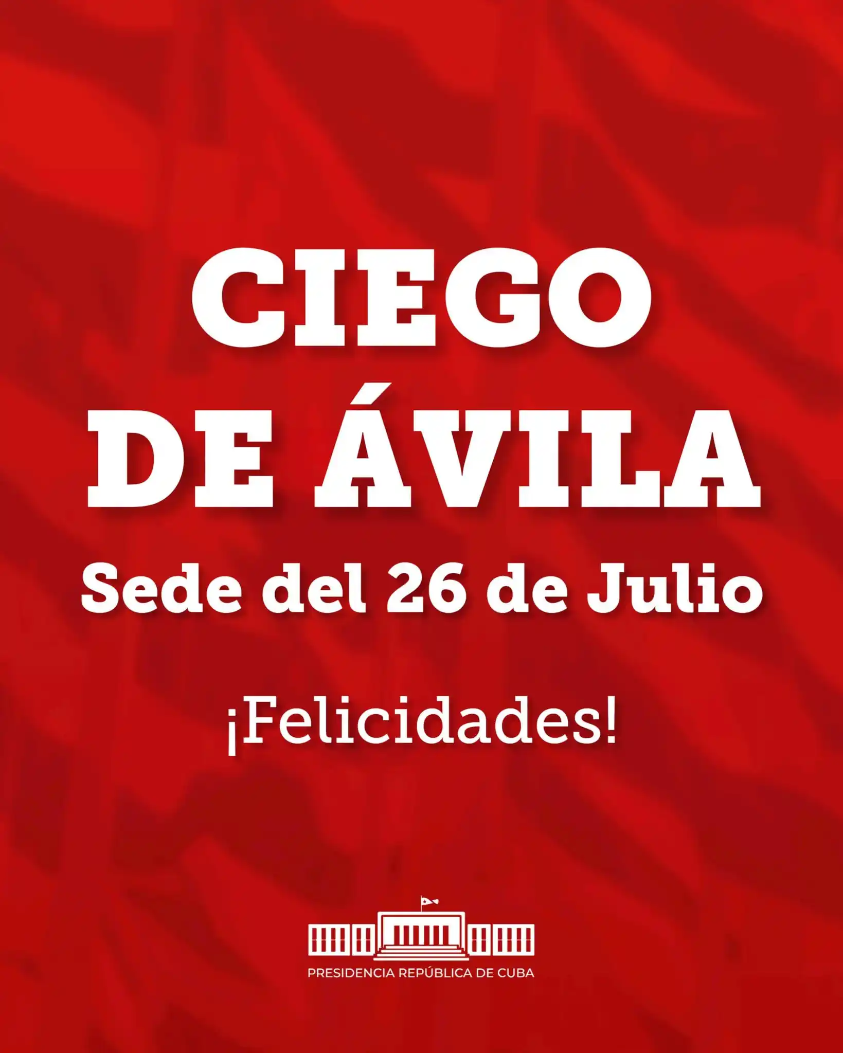 Image from Partido Comunista de Cuba: Miguel Díaz-Canel Bermúdez (@DiazCaneB) en X ¡Felicidades a Ciego d...