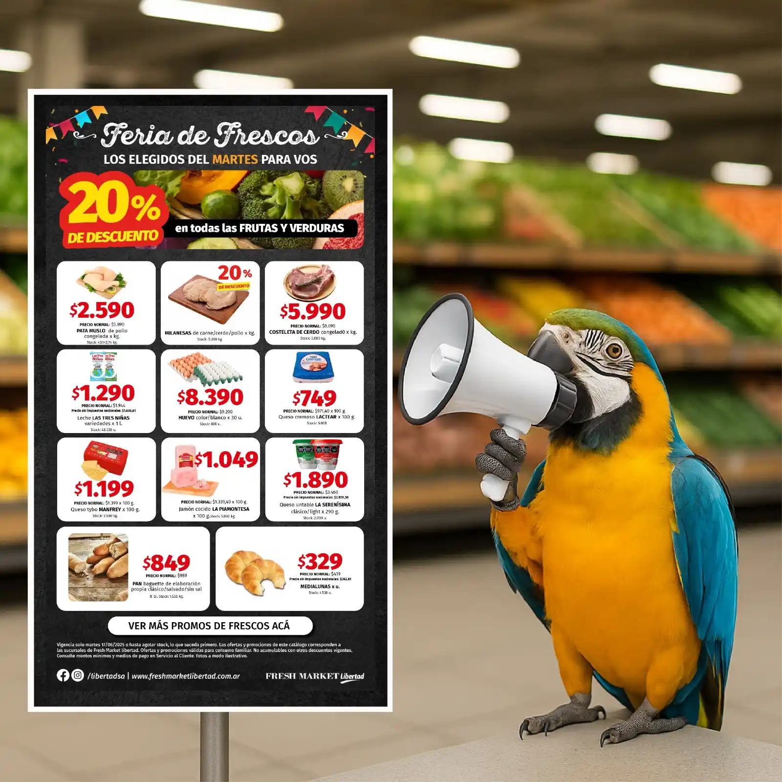 Image from Fresh Market Libertad: 🦜💅 Mis amores... ¡Ya llegó la Feria de Frescos a Fresh Market Libert...