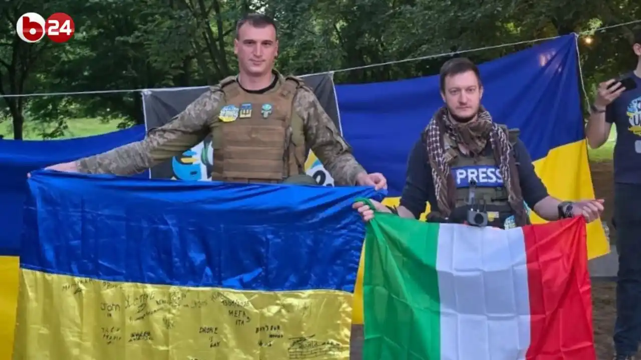 Image from BYOBLU, la Tv dei cittadini: *MODENA, BUFERA SU EVENTO CON COMBATTENTE ITALIANO PRO KIEV*  Il caso ...