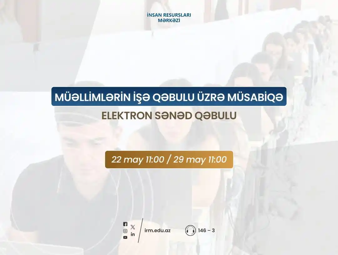 Image from Müəllimlərin İşə Qəbulu: Müəllimlərin işə qəbulu üzrə müsabiqədə iştirak etmək istəyən şəxsləri...