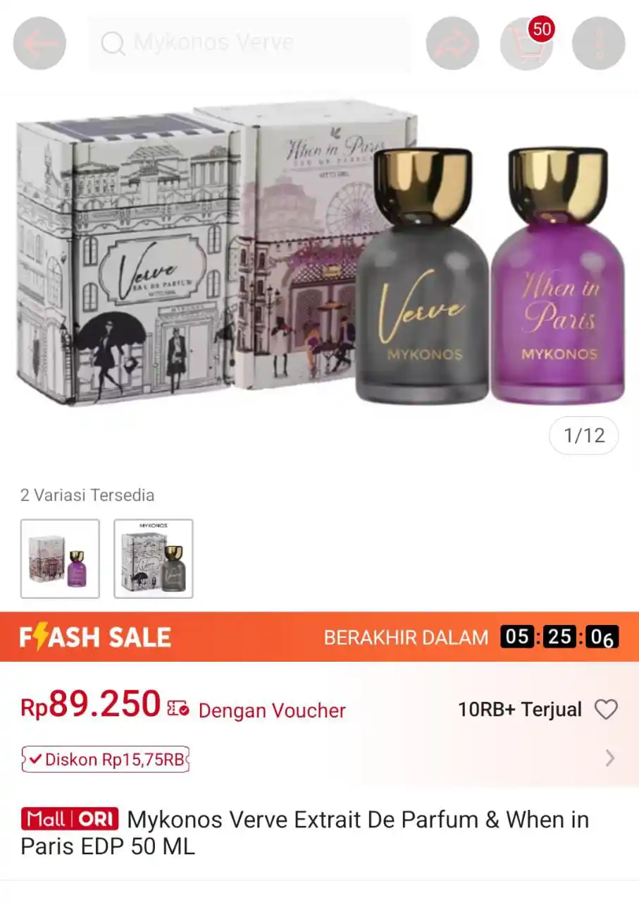 Image from SiCode Voucher + Hidden GEM Shopee: Mykonos Verve Extrait De Parfum & When in Paris EDP 50 ML https://...