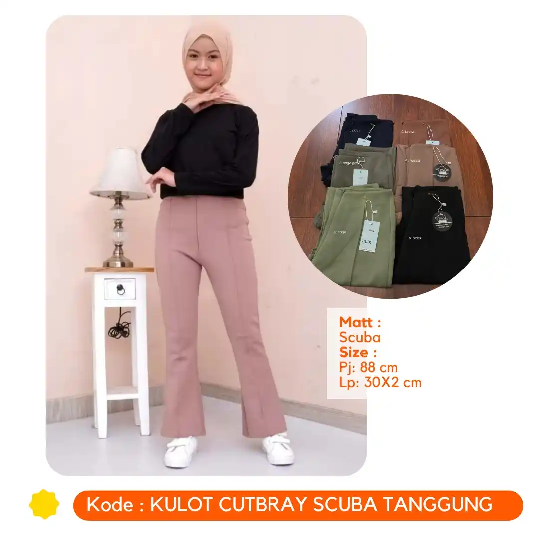 Image from TokoRajawali-Lombok: *New Arrivals*✨ TNT Kulot Scuba Cutbry Polos Resleting Tanggung 🧵 S...