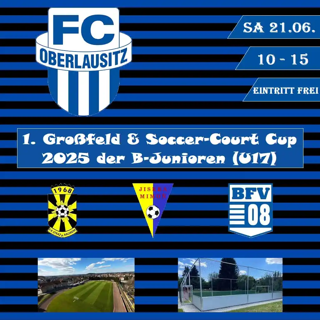 Image from FC Oberlausitz Neugersdorf e.V.: 💙🤍💙🤍💙🤍 NOCH 1️⃣0️⃣ TAGE 💙🤍💙🤍💙🤍 Spielplan – Großfeld (Rase...