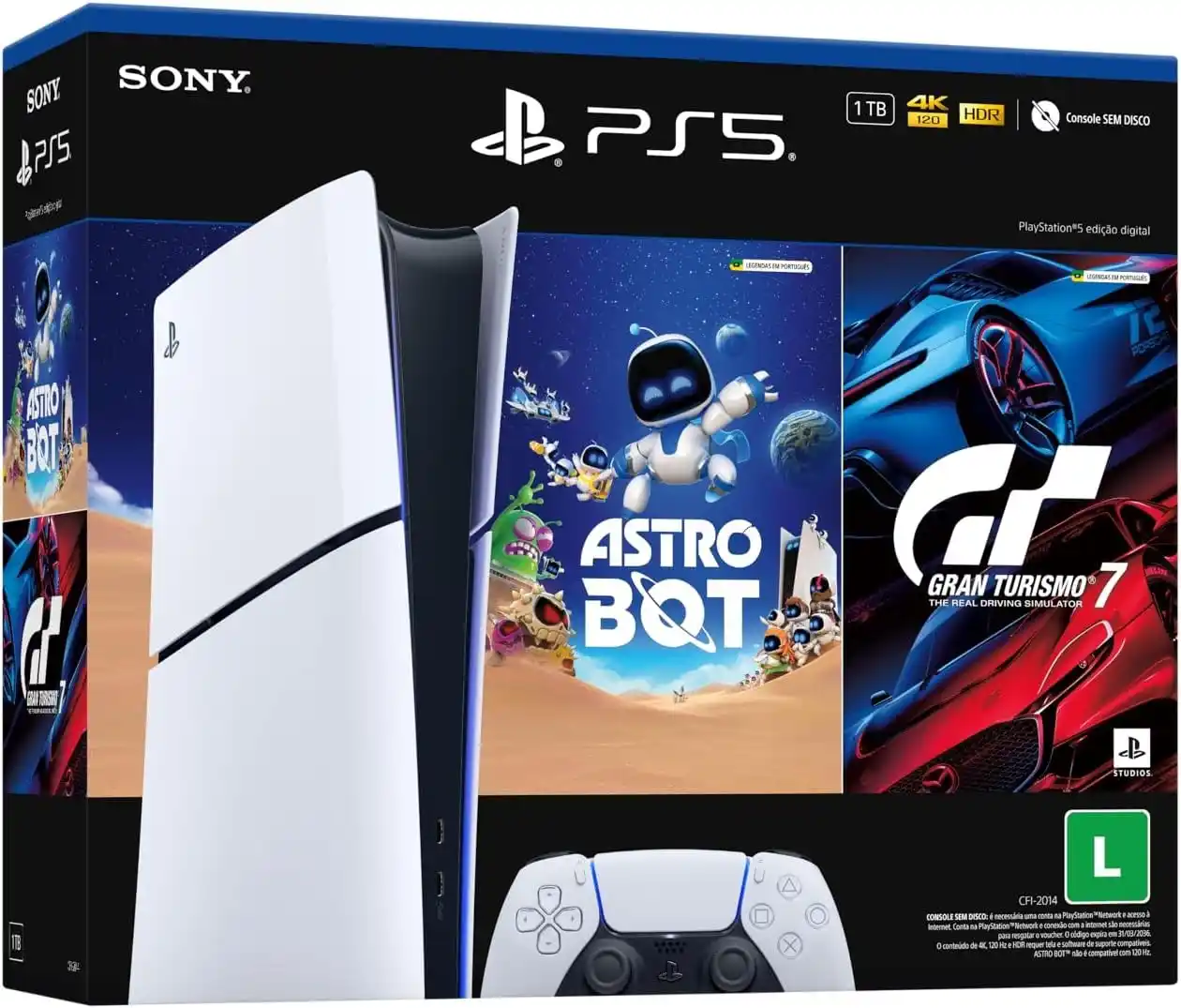Image from Próxima Fase: NOVO BUNDLE DO PS5! Playstation 5 slim digital (sem drive de disco) co...