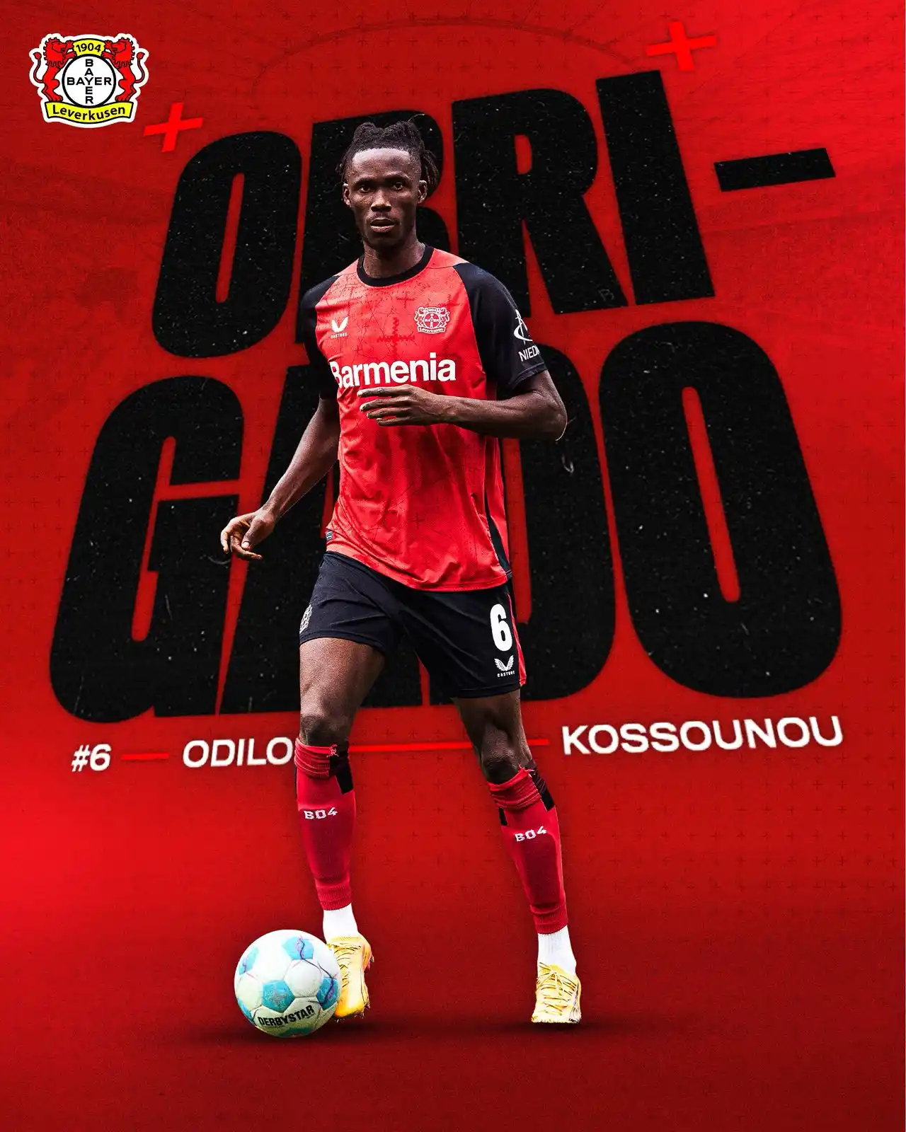 Image from Bayer 04 Leverkusen Brasil: Obrigado, Odilon Kossounou! 🖤❤️ O zagueiro está em transferência def...