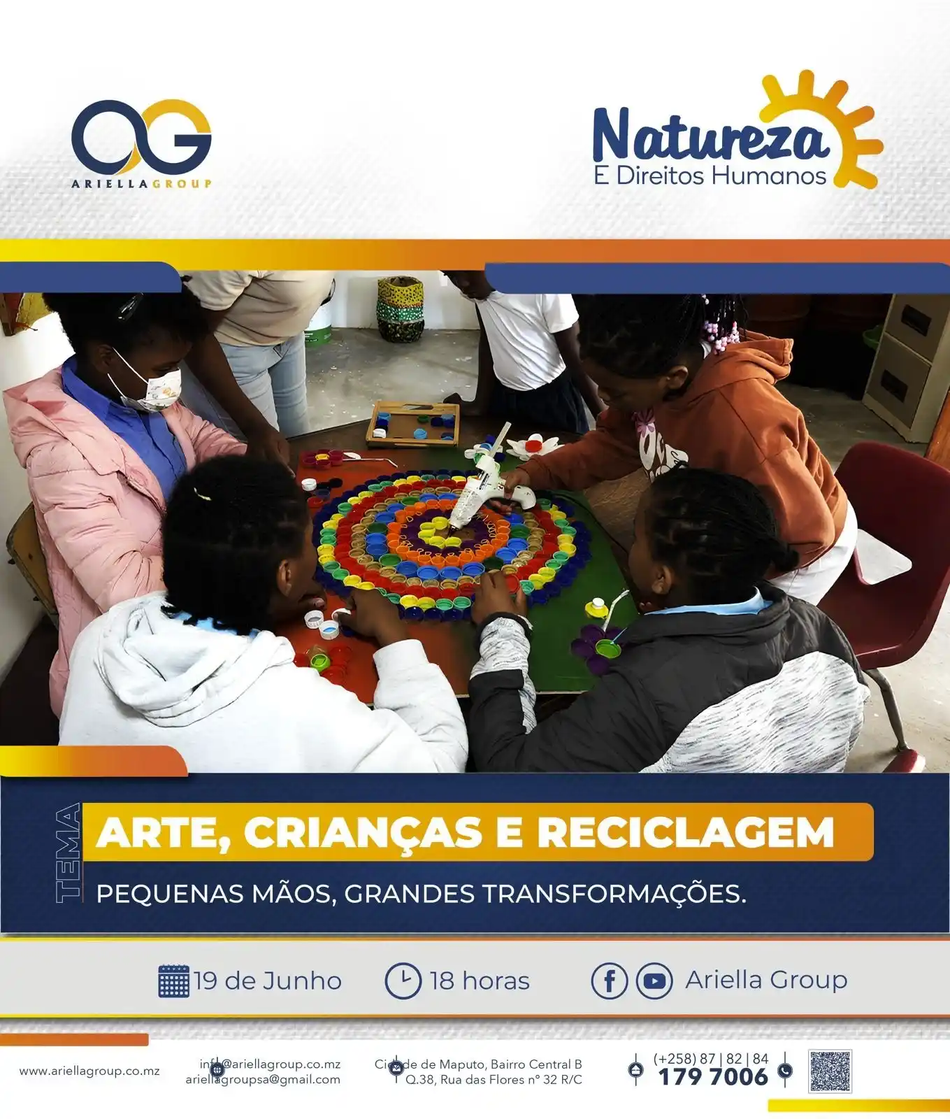 Image from Ariella Group : Onde o mundo vê *lixo*, há *crianças* que enxergam possibilidades, cri...