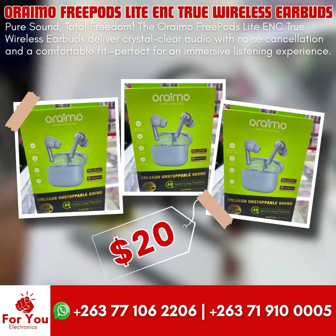 Image from For You Electronics: Oraimo🔥🔥🫵 Wireless earbuds $20only Aya anopisa Aya varungu 🔥...