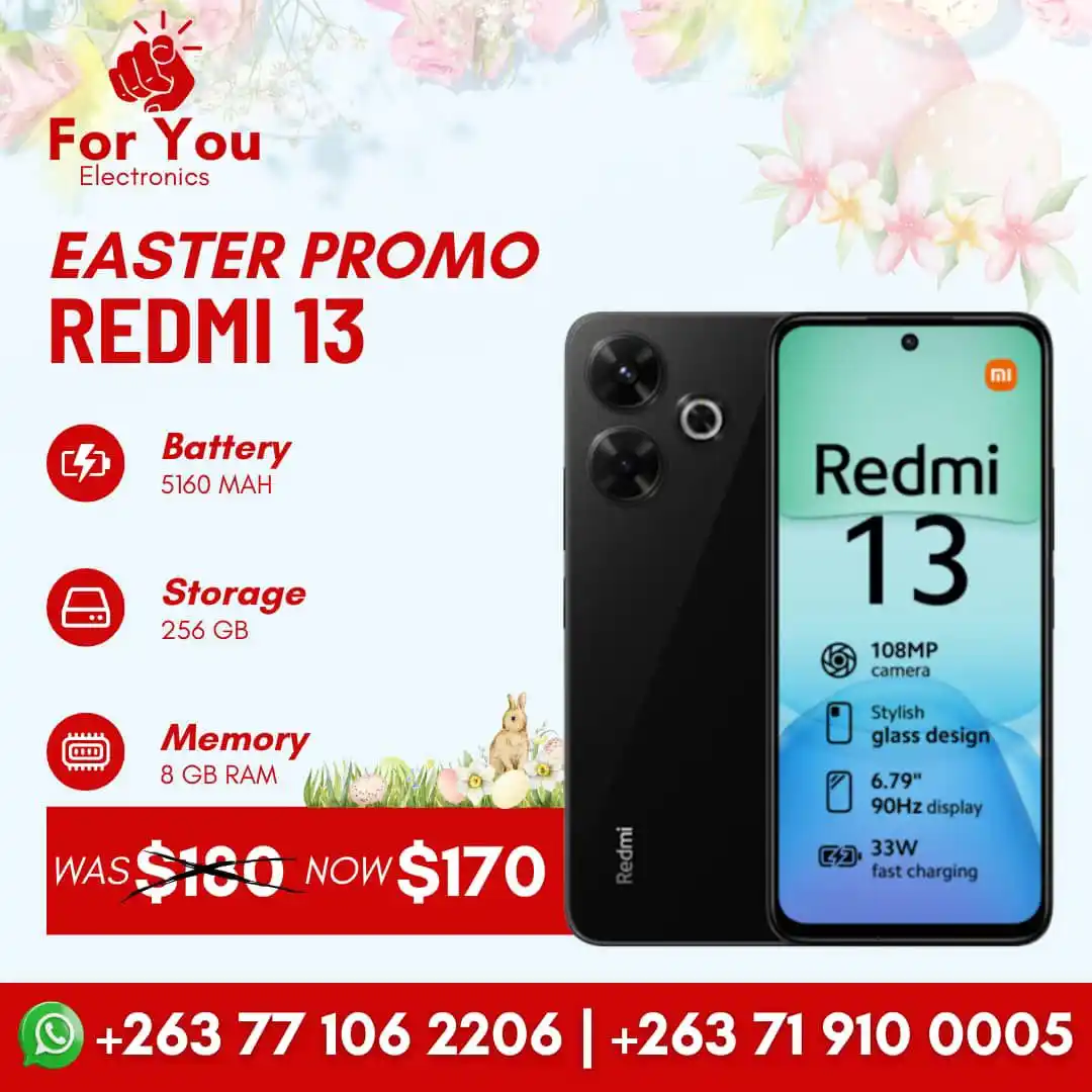 Image from For You Electronics: Original boxed Redmi 13 Big battery 5160 Big storage 256gb Big ram 8 ...