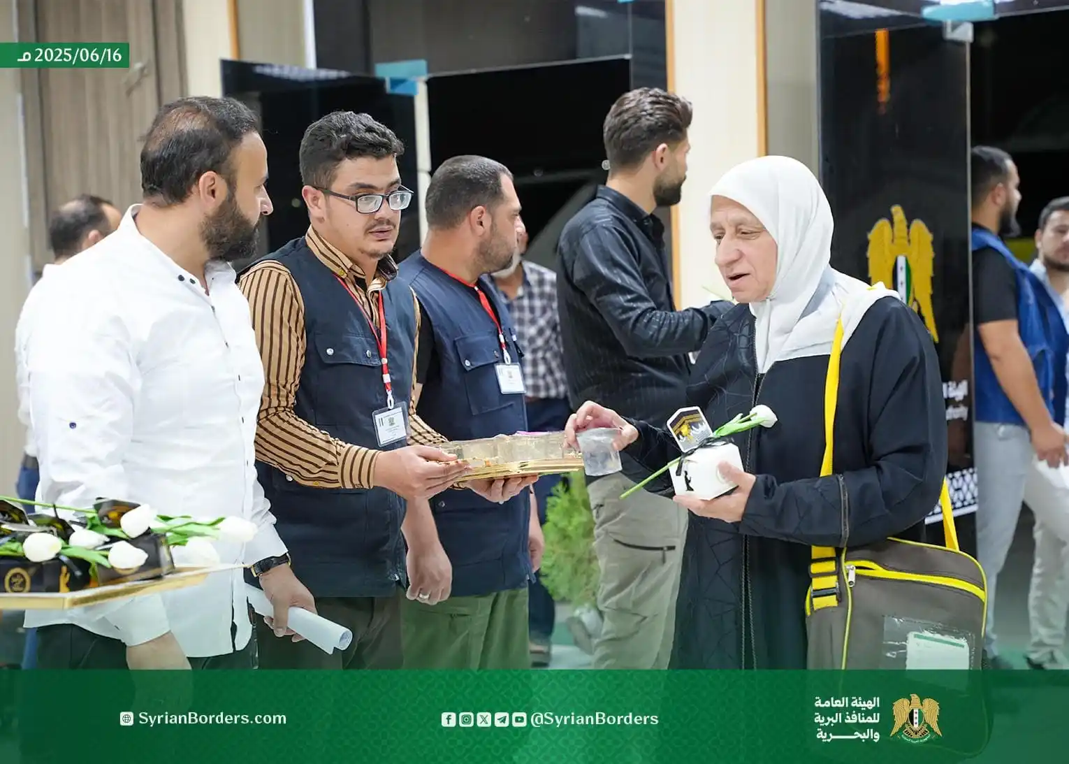 Image from الهيئة العامة للمنافذ البرية والبحرية: *وصول الدفعة الأولى من الحجاج السوريين عبر معبر السلامة الحدودي* وصلت...
