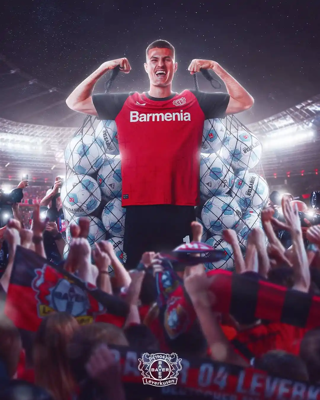 Image from Bayer 04 Leverkusen Brasil: Patrik Schick já fez 4 GOLS em DOIS JOGOS diferentes da Bundesliga! Só...