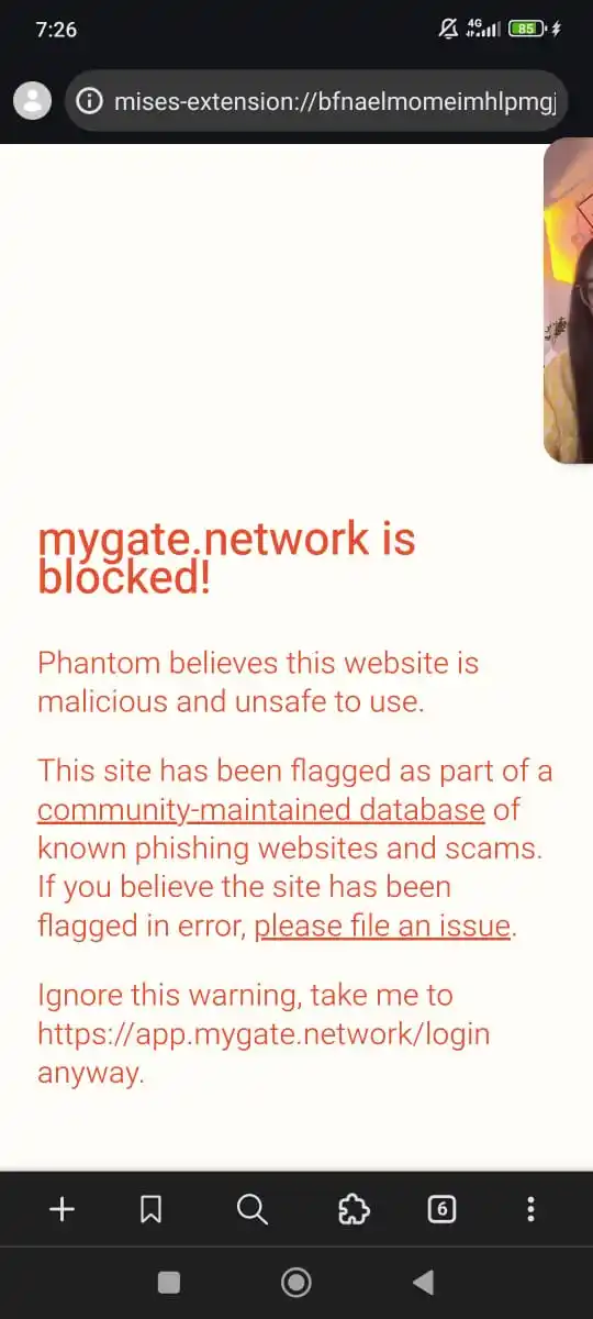 Image from IKMANIOFFICIAL: Phantom Ko Yaqeen Hai Mygate Network Ka Website Malicious Hai To Is Ai...