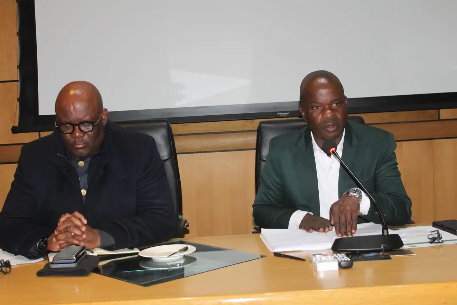 Image from NWCOGHSTA: Premier of the North West Province Lazarus Mokgosi together with the M...