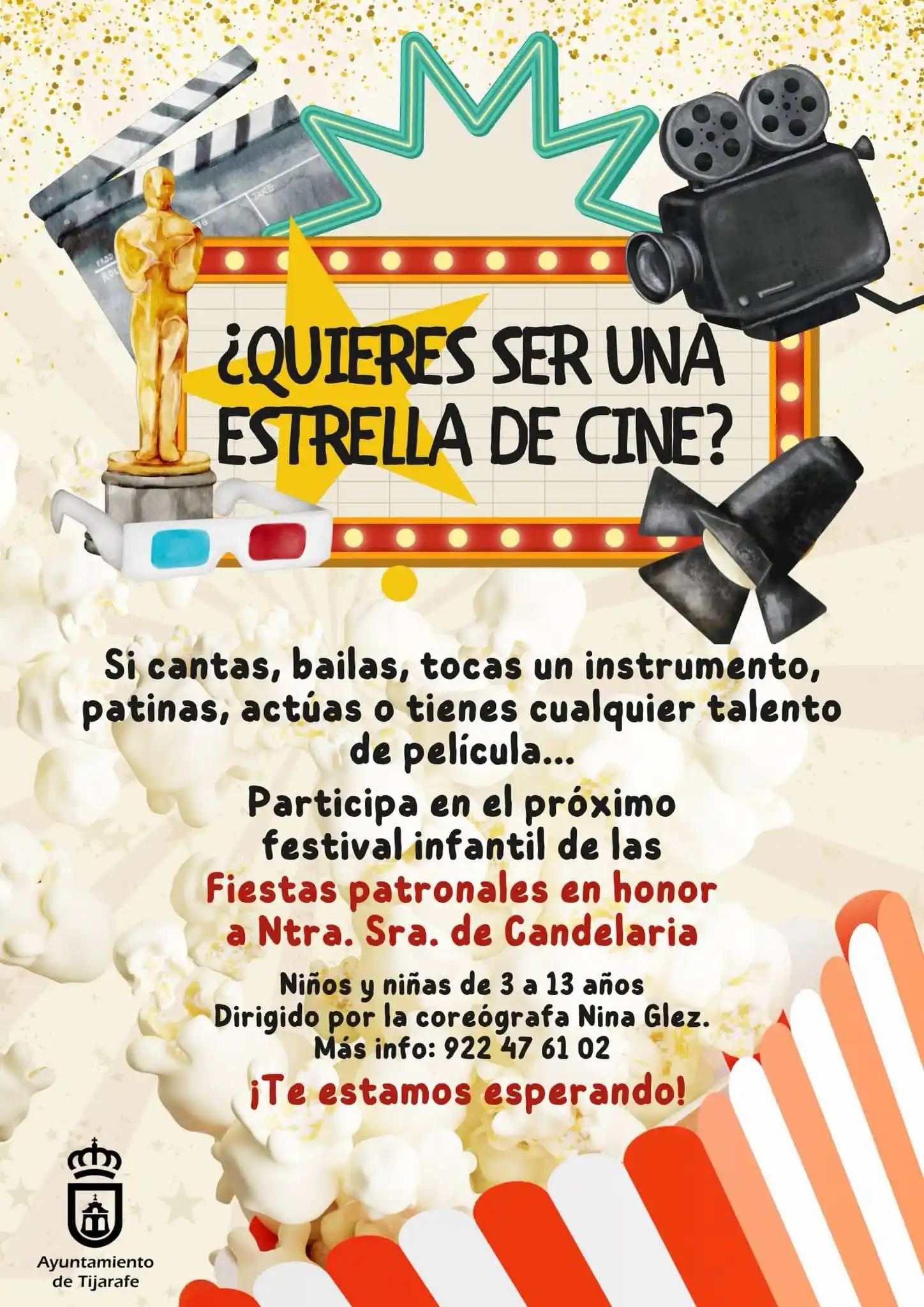 Image from Ayuntamiento de Tijarafe: 🎬 ¿QUIERES SER UNA ESTRELLA DE CINE? 🎬 ¡Participa en el próximo fes...