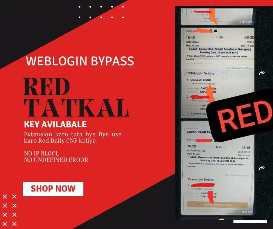 Image from 𝘾𝙊𝙊𝙇 𝘿𝙊𝙒𝙉: Red Tatkal‎ Software‎ Super‎ Seller Panel Avlable‎ {‎ Red‎ tatkal soft...