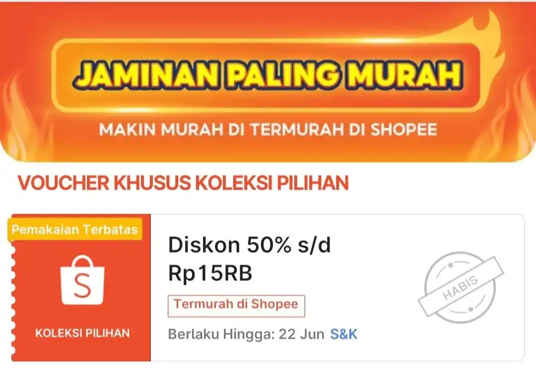 Image from SiCode Voucher + Hidden GEM Shopee: *RESTOCK VOUCHER TERMURAH* *⏰18.00.WIB* *📌Diskon 50% sampai 15RB*...
