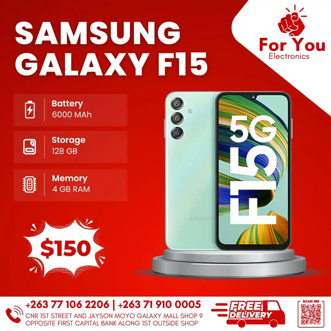 Image from For You Electronics: Samsung Galaxy F15 (4GB/128GB) 6.5" Super AMOLED, 90Hz MediaTek Dim...
