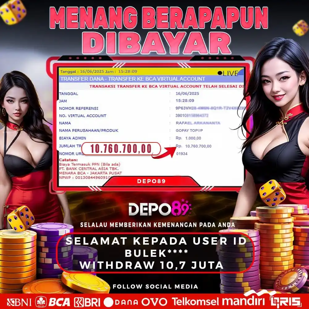 Image from SLOT DEPO89 GACOR: SELAMAT KEPADA MEMBER YANG TELAH MENANG DI DEPO89 ! DAFTAR DI DEPO89 S...