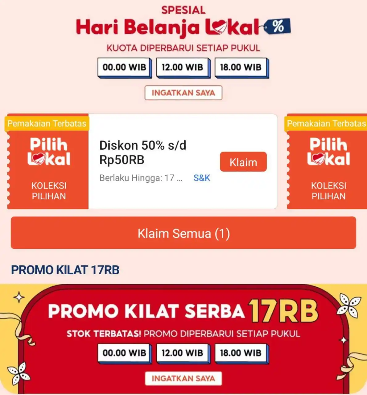 Image from SiCode Voucher + Hidden GEM Shopee: *SIAP SIAP PILIH LOKAL SALE* *⏰ 17 JUNI 2025* *📌 Diskon 50% sd 5...