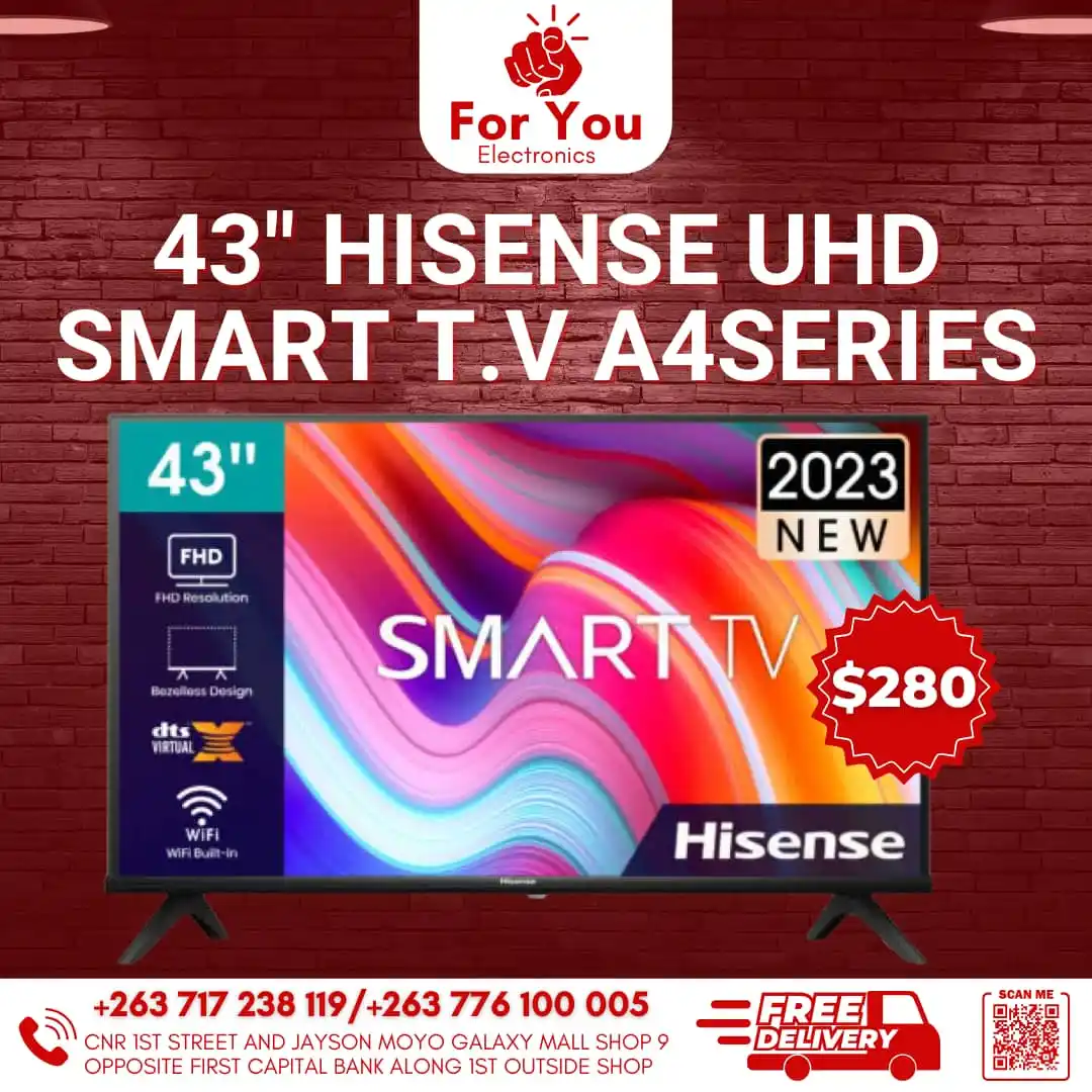 Image from For You Electronics: specifications for various Hisense 43-inch TV models: Display Specifi...