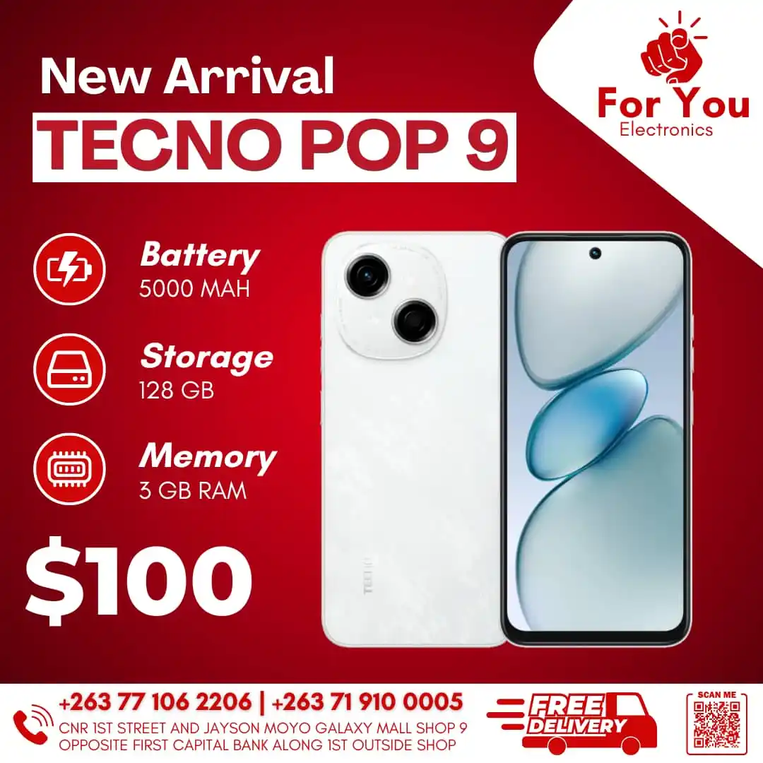 Image from For You Electronics: 📱 Tecno Pop 9 – Big Storage, Bold Style! Now available at Foryou Elec...